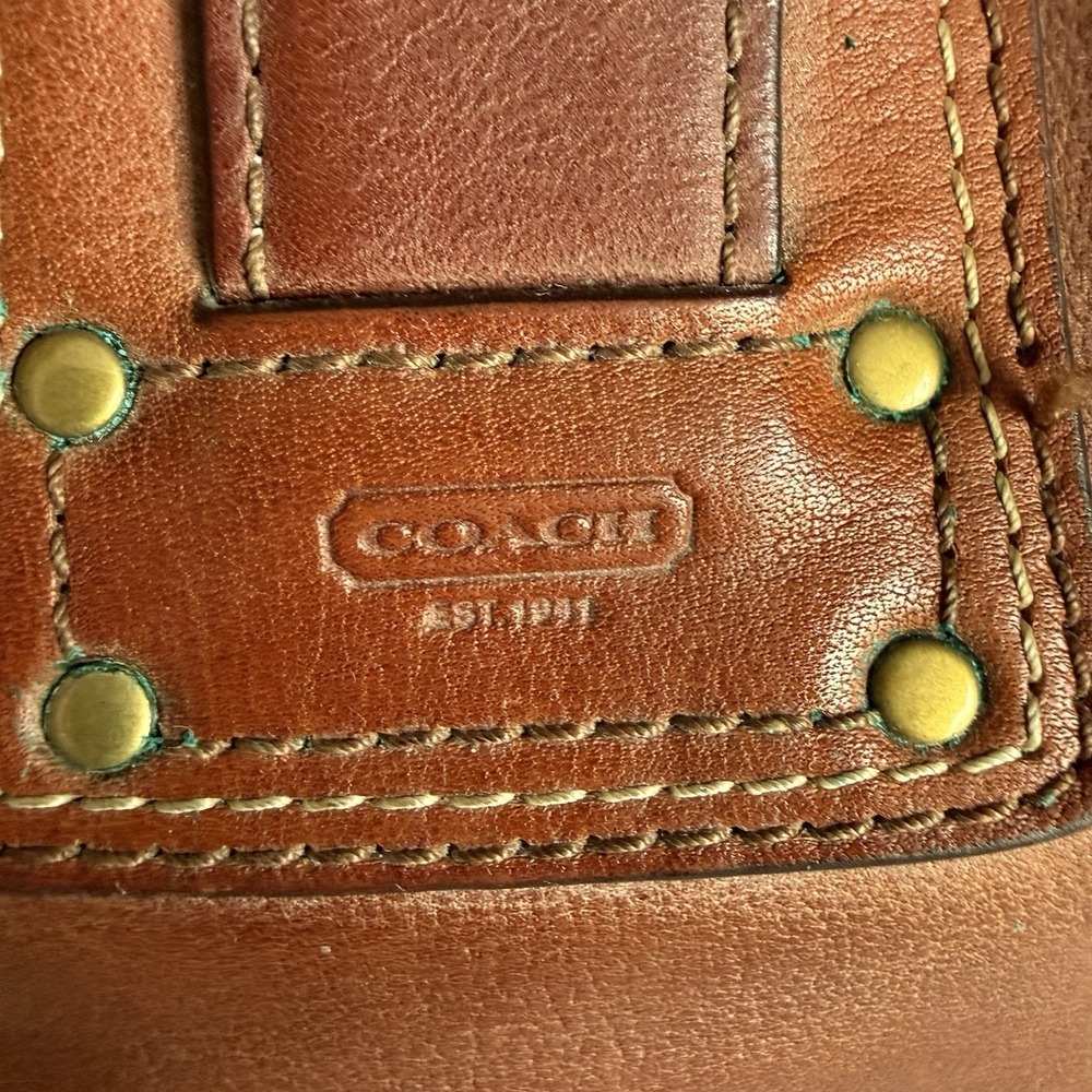 Vtg COACH Mandy Legacy 65th Anniversary Satchel Bag Turnlock Brown Leather Y2K - Picture 3 of 16